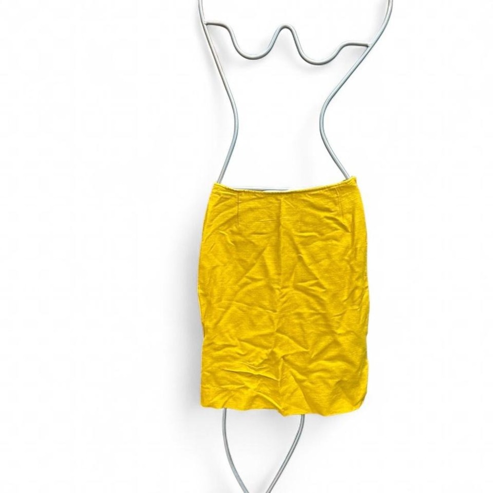 True vintage 60s/70s Yellow pencil skirt with talon zip.‎ 27" WAIST
